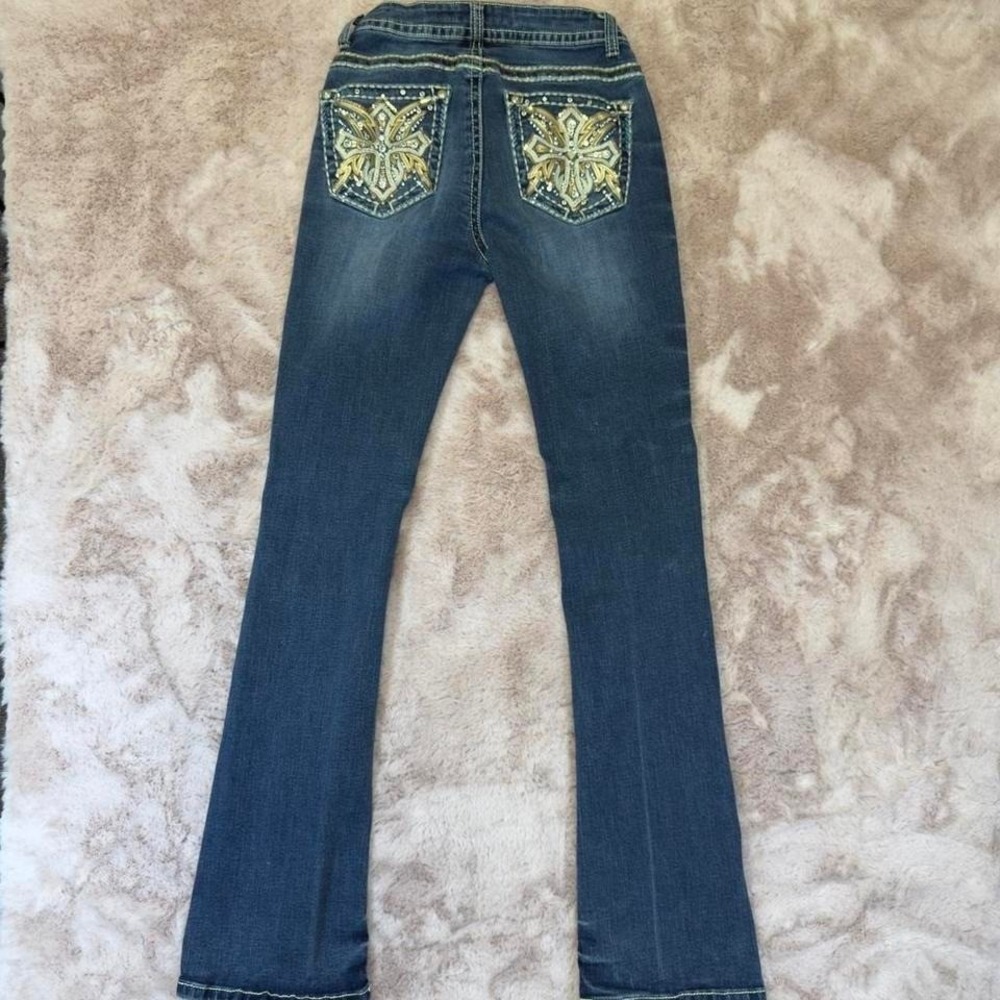 mid y2k embellished bootcut jeans by Sexy Couture - Picture 3 of 8